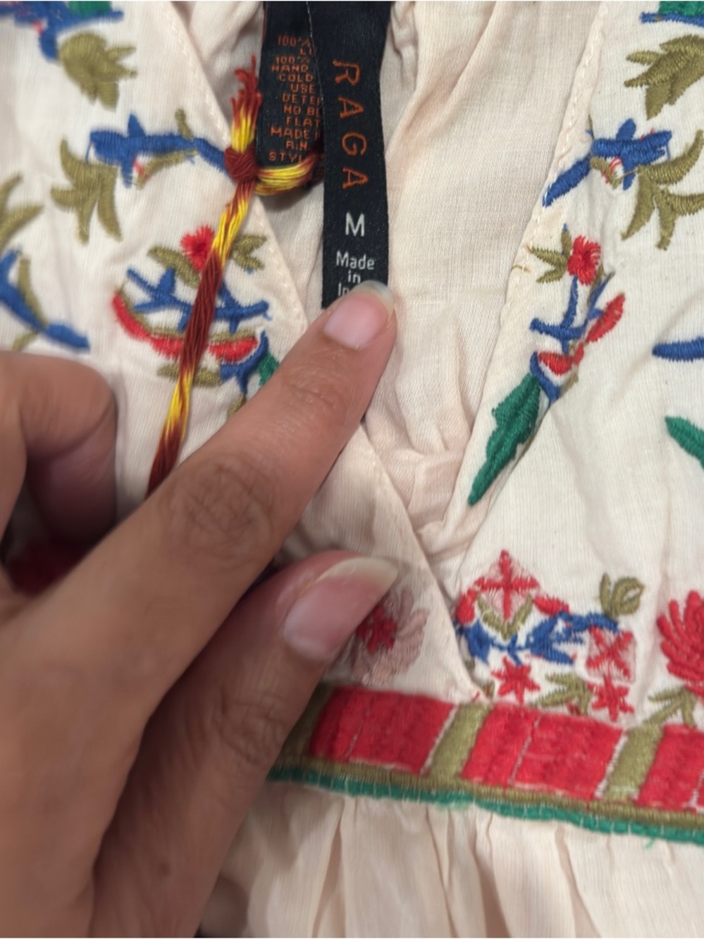 Anthropologie Raga embroidered mini babydoll dress - Picture 5 of 6